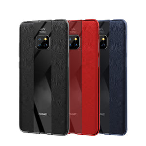 Bakeey Luxury Shockproof PU Leather + Soft TPU Back Cover Protective Case for Huawei Mate 20 Pro