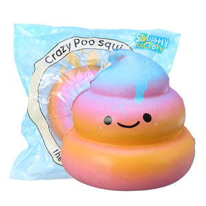 Ranbow Squishy Poo Soft Toy Slow Rising Phone Pendant With Packing