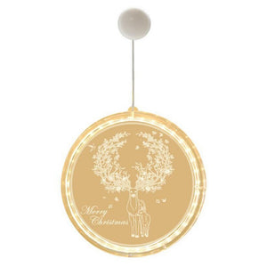 Battery Operated Elk LED Night Lamp 3D Hanging String Light for Bedroom Garland Home Decoration