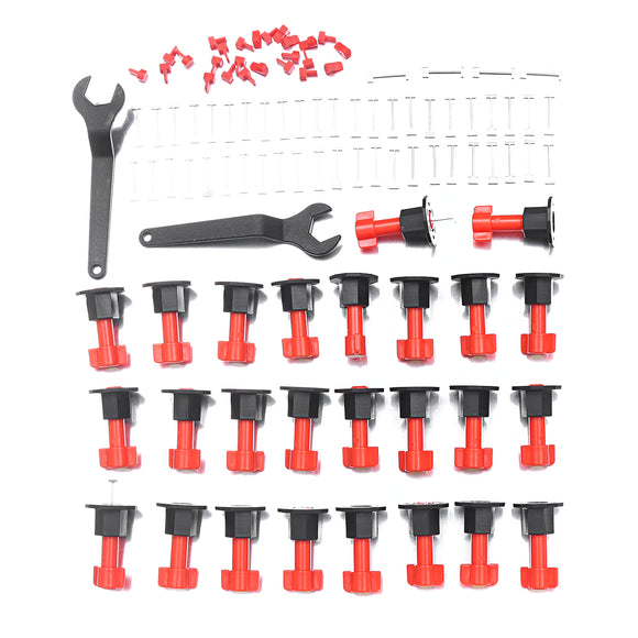 Drillpro Upgrade 51pcs Renewable Plastic Ceramic Leveler Tool with Bubble Level T Leveling System Kits For Tile Spacers