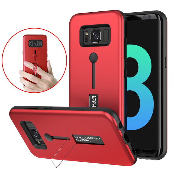 Bakeey Built-in Kickstand Strap Grip PC+TPU Case For Samsung S8 Plus