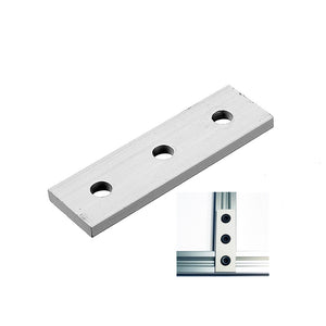 Machifit Aluminum Alloy 3 Hole Joining Strip Plate for CNC Router 2020 V-Slot T-Slot Aluminum Extrusions Profiles