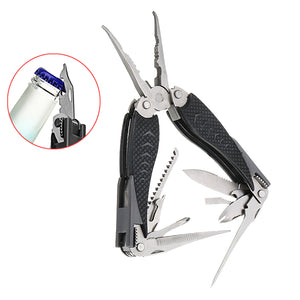 10 in 1 125mm Stainless Steel Multifunction Folding Fishing Pliers Knife Saw Fishing Scale