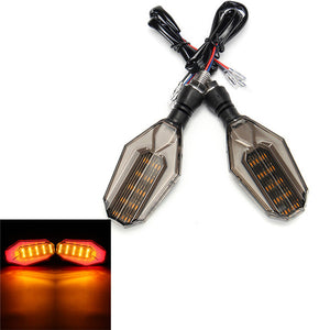 1 Pair 12V Universal Motorcycle LED Turn Signal Indicator Lights Taillights Brake Lights