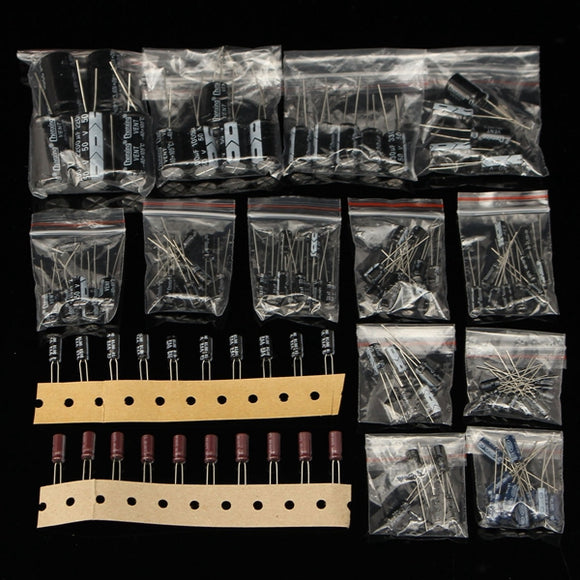 360pcs 15 Value 50V Electrolytic Capacitor 1UF-2200UF Assortment Kit