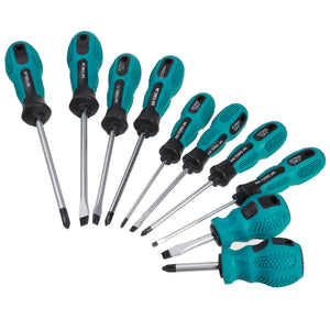 10Pcs Screwdriver Set Hardware ScrewDriver Tool Phillips Slotted Screwdriver W/ Magnetizer