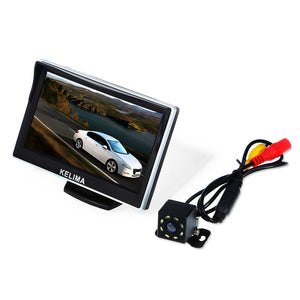 KELIMA Set 5 Inch Car Display Screen and 8 LED Night Vision Reversing Camera