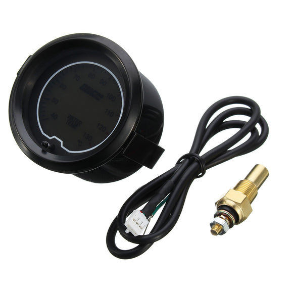 Universal 7-Color Digital LED Light Display Car Meter Water Temperature Gauge