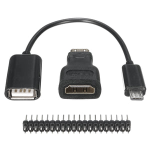 5Sets 3 in 1 Mini HD to HD Adapter+Micro USB to USB Female Cable+40P Pin Kits