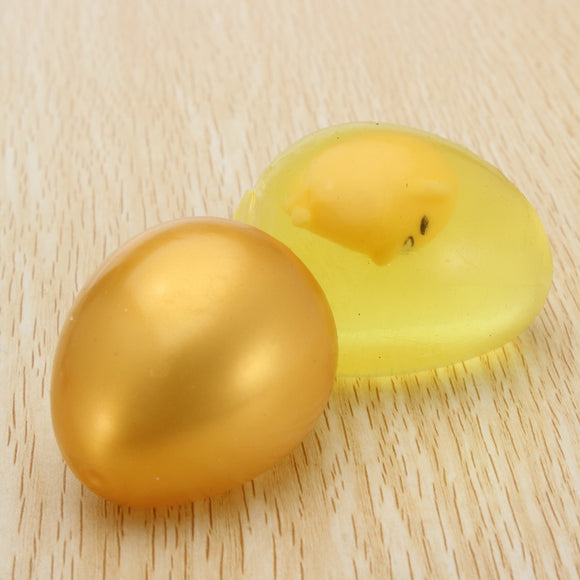 Squishy Lazy Egg Yolk Stress Reliever Toys Fun Gift Yellow Golden Color