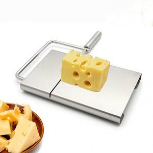 KCASA Stainless Steel Wire Cheese Grater Butter Cutter Cheese Grater with Board Making Dessert Blade