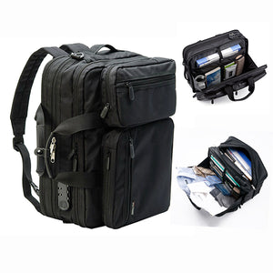 Men Anti-theft Briefcase Expandable Multi-pocket Waterproof Laptop Bag Large Capacity Backpack