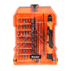 HILDA 45 in 1 Magnetic Screwdriver Set Insulation Disassemble Mobile Watch Computer Repairing DIY Multi-used Screw Driver Kit