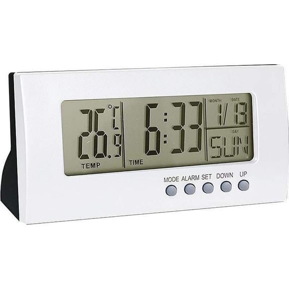 Desk Digital Alarm Clock With Calendar Thermometer For Home Office