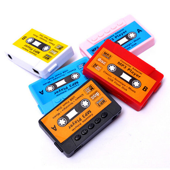 Retro USB Flash Disk Cassette Mini MP3 Music Player with TF Card Slot