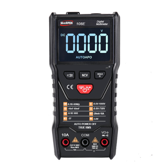 WinAPEX 108E 6000 Counts Automatic Scanning Ture RMS Digital Multimeter Automatic Identification Test AC/DC Voltage Current Resistance Continous Measurement