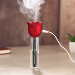 USB Rose Shaped Ultrasonic Humidifier Car Office Home Use Portable Mist Maker