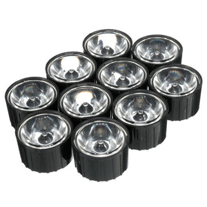 10pcs 10 15 30 45 LED Lens for High Power DIY Black Light Lamp Bulb