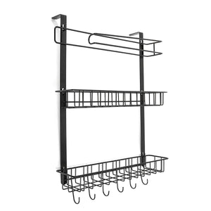 Refrigerator Hanging Rail Rack Storage Stand Kitchen Utensils Wall Mounted Tidy Hook