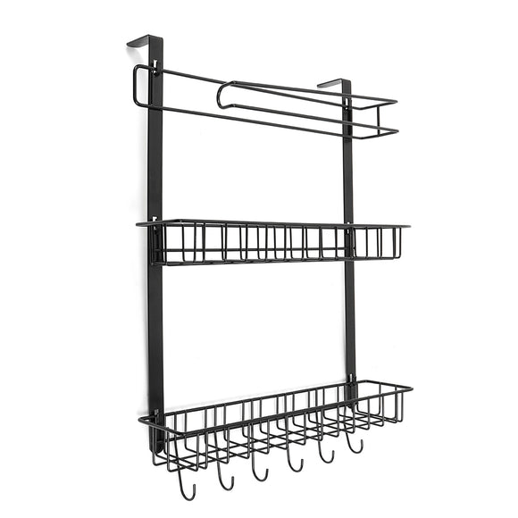 Refrigerator Hanging Rail Rack Storage Stand Kitchen Utensils Wall Mounted Tidy Hook