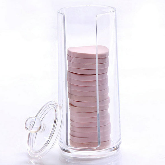 Cotton Pad Towel Cosmetic Storage Box Nail Art Remover Paper Acrylic Transparent Round Container