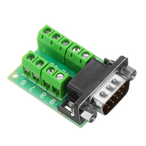 3pcs Male Head RS232 Turn Terminal Serial Port Adapter DB9 Terminal Connector