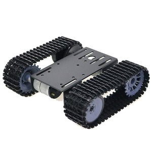 Silver/Black Mini TP101 Smart Tank Chassis Car Kit with Dual DC Motor for DIY Arduino