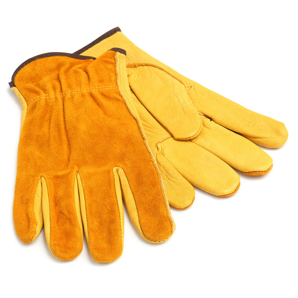 Premium Cowhide Leather Working Gloves Labor Garden Security Mechanical Repair Protective Gloves