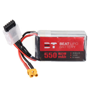 BT 14.8V 550mAh 75C 4S Lipo Battery XT30 Plug for FPV RC Drone