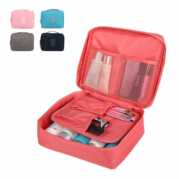 Waterproof Multifunction Oxford Cloth Bag Compact Makeup Storage Bag Case Bathroom Mesh Organizer