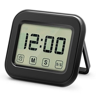 KCASA KC-CKT1000 Digital Kitchen Timer Large Touch Sensor LCD Display Magnetic Backing Loud Clock