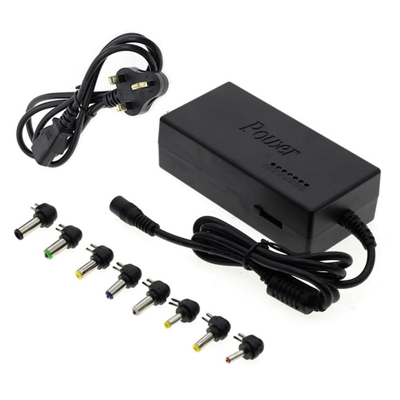 AC110-240V To DC12-24V 96W Power Adapter Universal Charger UK Plug with 8PCS Swappable Connectors