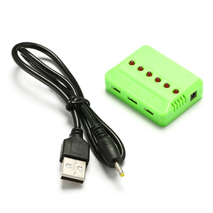 6 IN 1 USB Balance Charger for WLtoys V977 QX90 3.7V Battery