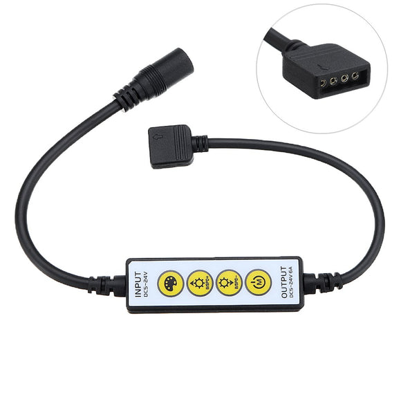 DC5-24V 6A 4 Keys Color Temperature Adjustable 4 PIN RGB LED Strip Light Dimmer Controller