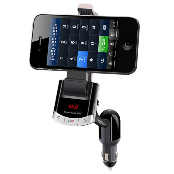 BT8118 Car MP3 Player LED Screen Wireless FM Transmitter with Smartphone Holder with bluetooth