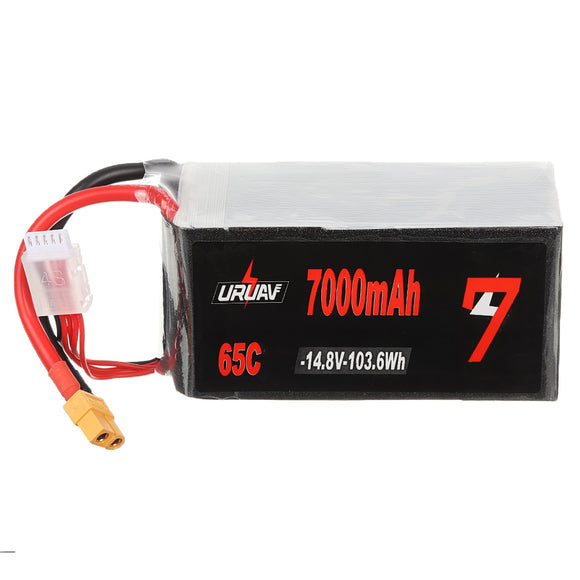 URUAV 14.8V 7000mAh 65C 4S Lipo Battery XT60 Plug for RC Drone