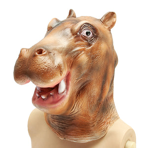 Hippo River Horse Mask Creepy Animal Halloween Costume Theater Prop Party Cosplay