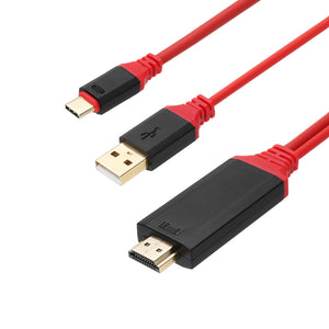 Bakeey USB3.1 Type C 4K 3D High Definition Multimedia Interface Splitter USB Charing Data Cable 2M