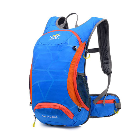 TANLUHU Outdoor Waterproof Riding Hiking Reflective Stripe Backpack Bottle Pocket Shoulder Bag