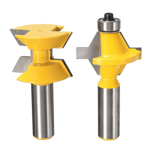 2pcs 1/2 Inch Shank Groove Router Bit Set Woodworking Cutter