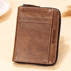 Men Genuine Leather 16 Card Slots Driver License Coin Bag Card Holder Wallet