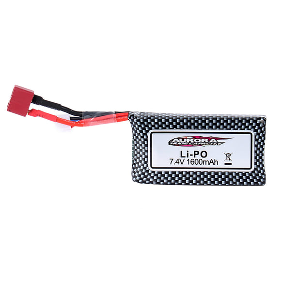 Xinlehong 9125 RC Car Lipo Battery 7.4v 1600mah 13.3*3.3*1.5cm T Plug