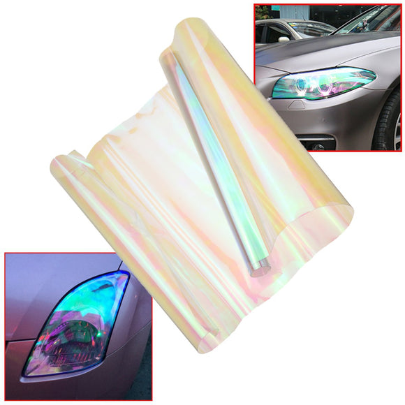 80 x 30cm Car Headlight Tint Film Vinyl Taillight Wrap Transparent Color Changing Film