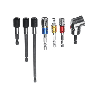 7pcs 105 Degree Right Angle Driver Hex Screwdriver Bit Holder Screwdriver Driver Socket Repair Tool