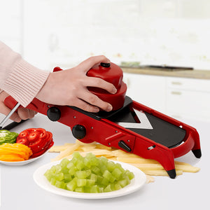 Creative Red Slicer Vegetable Cutter Fruit Cutter With Stainless Steel Blade Manual Potato Peeler