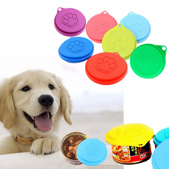 Pet Dog Cat Food Cap Bottle Capsule Container Cover Lid Pet Tin Plastic Reusable Storage Cap Top 88m