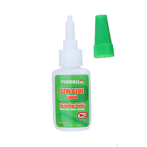 Visbella 50ml Sew Glue Liquid Bonding Glue Repair for Clothes Denim Leather Fabric Decorative Crafting Natural Synthetic Fabric