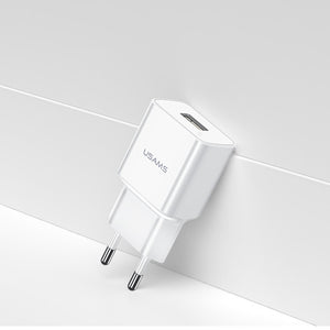 USAMS 2.1A Single Port Fast Charging USB Charger Adapter EU Plug Suitable For iPhone X XS HUAWEI P30 Mate20 XIAOMI MI9 S10 S10+