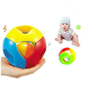 Infant Baby Rattles Socks Brain Game Colorful Bells Ball for Hearing And Finger Flex