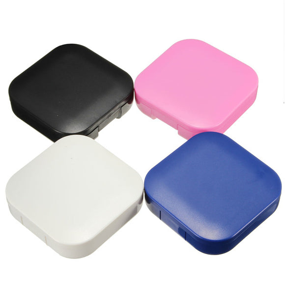 4 Colors Portable Cute Travel Contact Lens Case Eye Care Kit Holder Mirror Box